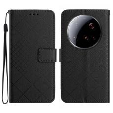 Xiaomi 15 Ultra Fodral Läder Rhombus Svart