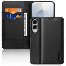 DUX DUCIS Galaxy S25 Edge Fodral HIVO Äkta Läder Svart