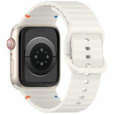 Apple Watch 42/44/45/46/49 mm Armband Silikon Wave Off White