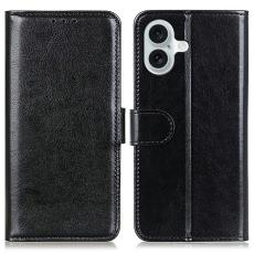 iPhone 17 Fodral Crazy Horse Läder Svart
