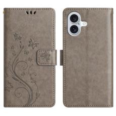 iPhone 17 Fodral Med Blommigt Tryck Grå