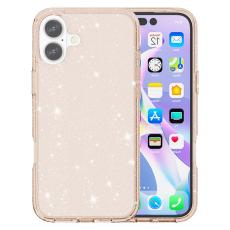 iPhone 17 Skal Hybrid Glitter Guld