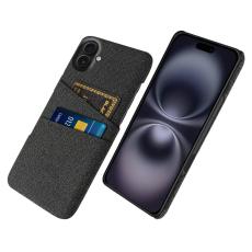 iPhone 17 Skal Med Kortfack Tygbelagt Svart