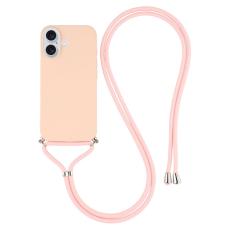 iPhone 17 Skal TPU Med Mobilsnöre Rosa