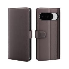 Google Pixel 10 Fodral Premium Äkta Läder Brun