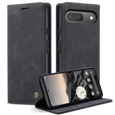 CASEME Google Pixel 10/10 Pro Fodral Flip Retro Läder Svart