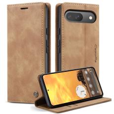 CASEME Google Pixel 10/10 Pro Fodral Flip Retro Läder Brun