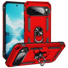 Google Pixel 10 Pro XL Skal Armor Ring Hybrid Röd