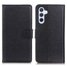 Samsung Galaxy A17 5G Fodral Litchi Läder Svart