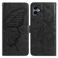 Samsung Galaxy A07 Fodral Med Fjäril Tryck Svart