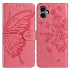 Samsung Galaxy A07 Fodral Med Fjäril Tryck Rosa