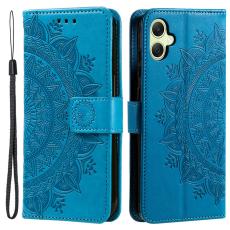 Samsung Galaxy A07 Fodral Mandala Läder Blå