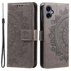 Samsung Galaxy A07 Fodral Mandala Läder Grå