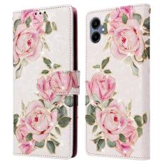 Samsung Galaxy A07 Fodral RFID Läder Rosa Blommor