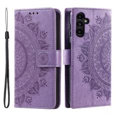 Samsung Galaxy S25 FE Fodral Mandala Läder Lila