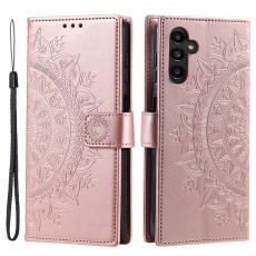 Samsung Galaxy S25 FE Fodral Mandala Läder Roséguld
