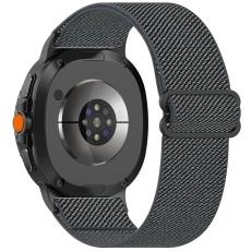 Galaxy Watch 8 46/44/40 mm Armband Justerbart Nylon Grå