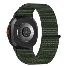 Galaxy Watch 8 46/44/40 mm Armband Nylon Loop Militär Grön