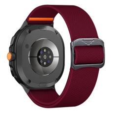Galaxy Watch 8 46/44/40 mm Armband Justerbart Nylon Vinröd