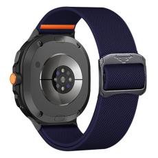 Galaxy Watch 8 46/44/40 mm Armband Justerbart Nylon Mörk Blå