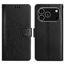 iPhone 17 Pro Fodral Med Blommigt Tryck Svart