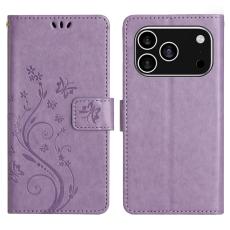 iPhone 17 Pro Fodral Med Blommigt Tryck Lila