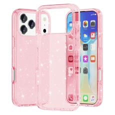 iPhone 17 Pro Skal Hybrid Glitter Rosa