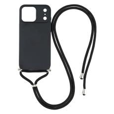 iPhone 17 Pro Skal Med Mobilsnöre TPU Svart