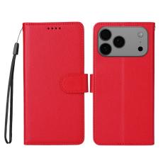 iPhone 17 Pro Max Fodral RFID Läder Röd