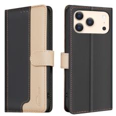 BINFEN iPhone 17 Pro Max Fodral RFID Splicing Color Svart
