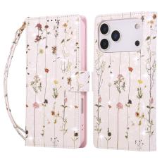 iPhone 17 Pro Max Fodral RFID Läder Små Blommor