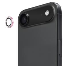 ENKAY iPhone Air Linsskydd Strass Rosa