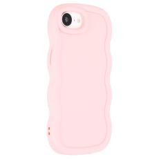 iPhone 16e Mobilskal Wavy Ljus Rosa