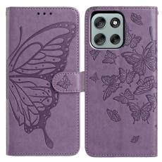 Motorola Moto G56 5G Fodral Fjäril Tryck Lila