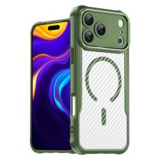 iPhone 17 Pro Max Skal MagSafe Kolfiber Textur Grön