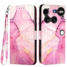Nothing Phone 3 Fodral Läder Marmor Rosa