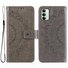 Xiaomi Redmi 15 Fodral Mandala Läder Grå