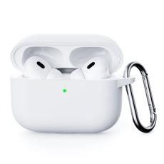 AirPods Pro 3 Skal Med Karbinhake Silikon Vit