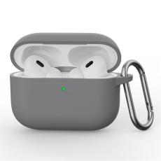 AirPods Pro 3 Skal Med Karbinhake Silikon Grå