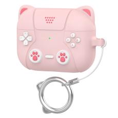 AirPods Pro 3 Skal Silikon Med Nyckelring Katt Ljus Rosa