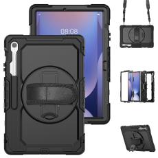 Galaxy Tab S10 FE Plus Skal 360 Shockproof Hybrid Kickstand Svart