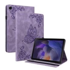 Samsung Galaxy Tab A11 / A9 Fodral Butterfly Flower Lila