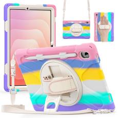 Samsung Galaxy Tab S11 Skal Shockproof Hybrid Kickstand Rainbow