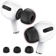 AHASTYLE 3-PACK AirPods Pro 2/1 &Ouml;ronpluggar Silikon Svart