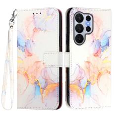 Samsung Galaxy S26 Ultra Fodral L&auml;der Marmor Vit