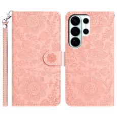 Samsung Galaxy S26 Ultra Fodral Med Blommigt Tryck Rosa