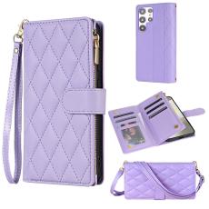 Samsung Galaxy S26 Ultra Fodral Rhombus L&auml;der Lila