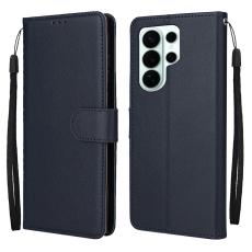 Samsung Galaxy S26 Ultra Fodral L&auml;der Bl&aring;