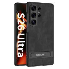 GKK Samsung Galaxy S26 Ultra Skal Kickstand L&auml;der Svart