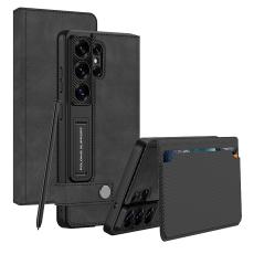 GKK Samsung Galaxy S26 Ultra Fodral Kickstand L&auml;der Svart